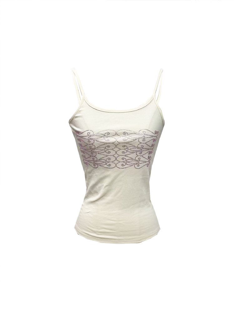 Rhinestone Knit Hot Girl Camisole【s0000018288】
