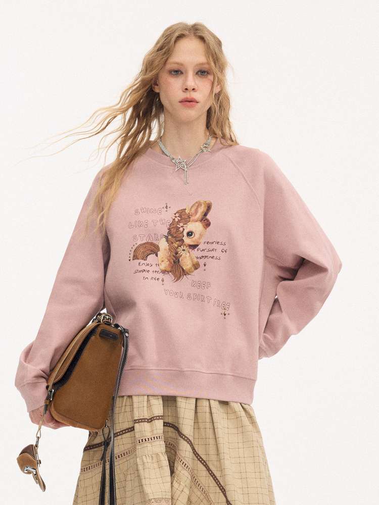 Hot Diamond Crew Neck Sweatshirt【s0000015406】