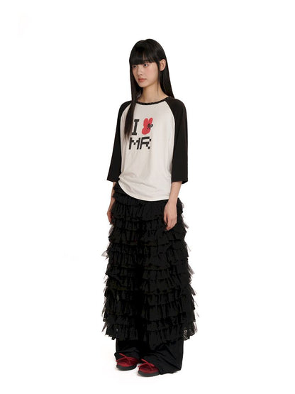 Casual Raglan Long-Sleeved T-Shirt【s0000012559】