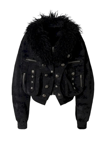 Plaid functional distressed dirty jacket【s0000014114】