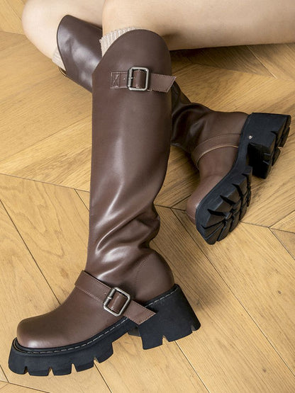 Thick Sole Big Head Western Boots【s0000006649】