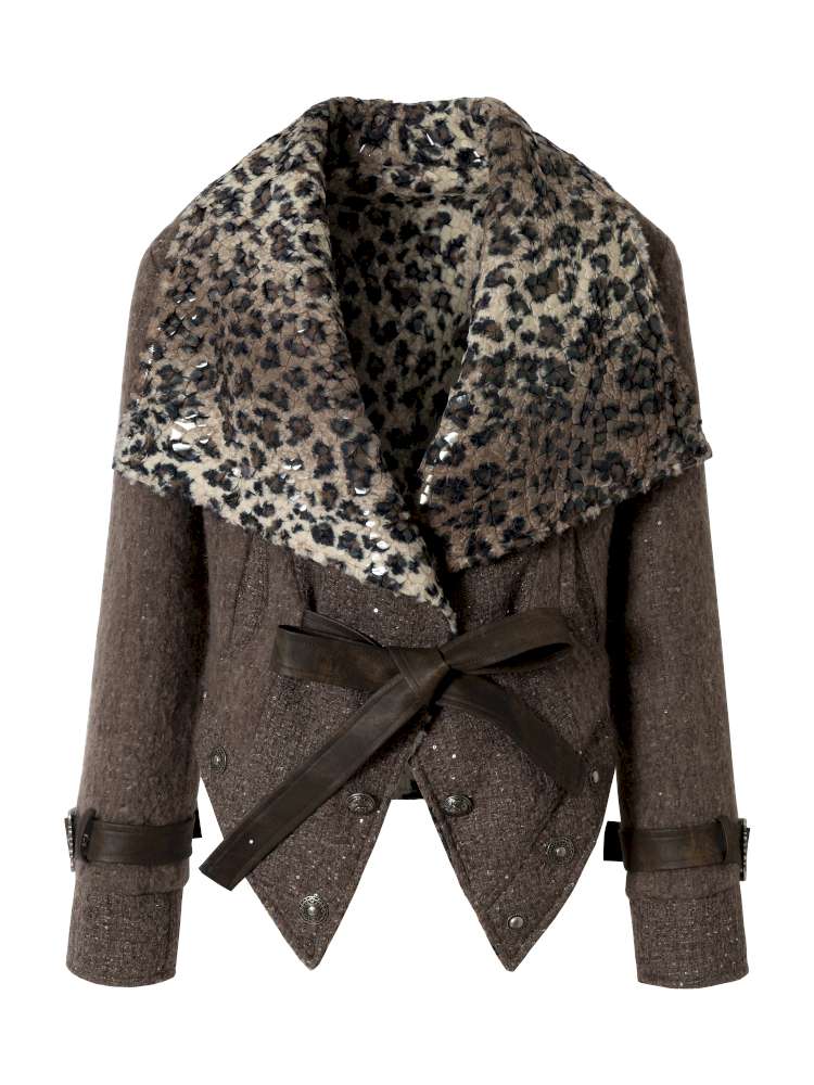 Chanel-Style Reversible Fleece Coat【s0000014462】