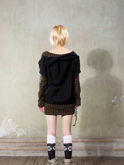 One Shoulder Punk Loose Sweatshirt【s0000009932】