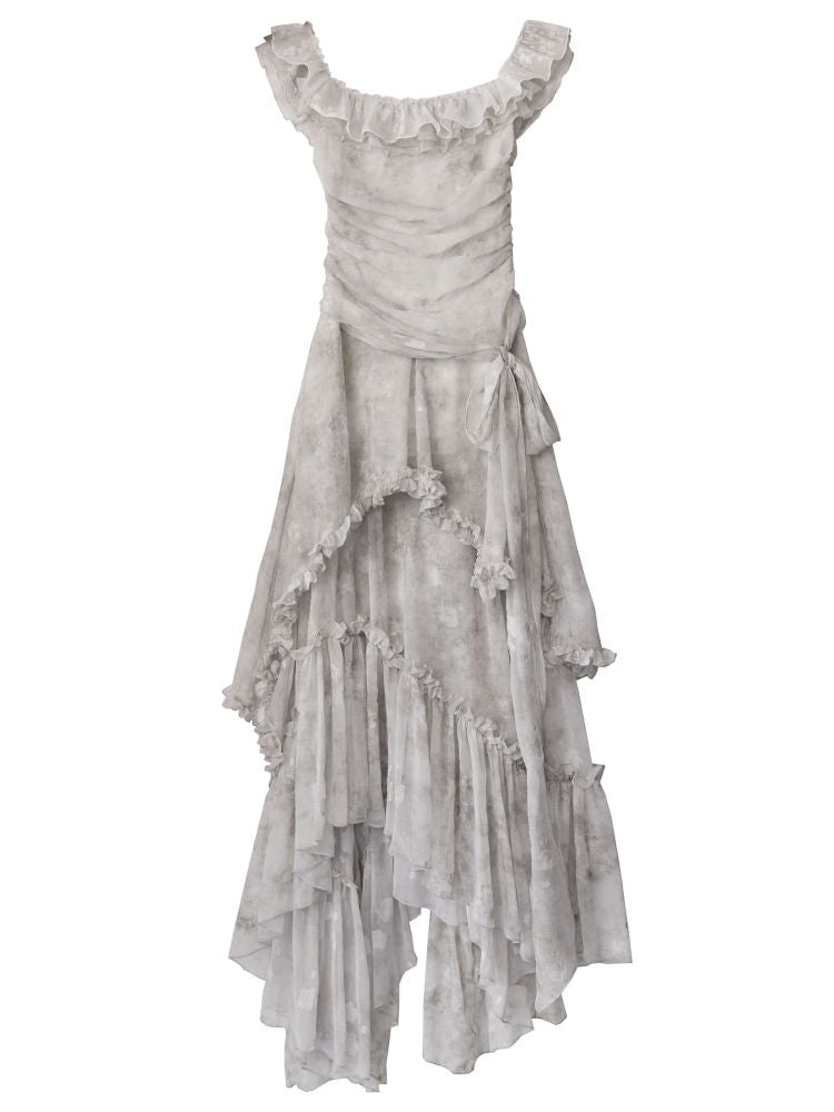 Ruffle Heavyweight Volume Irregular Dress【s0000013219】