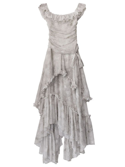 Ruffle Heavyweight Volume Irregular Dress【s0000013219】