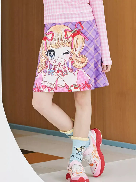 Girl Plaid Printed Short Dress【s0000012358】