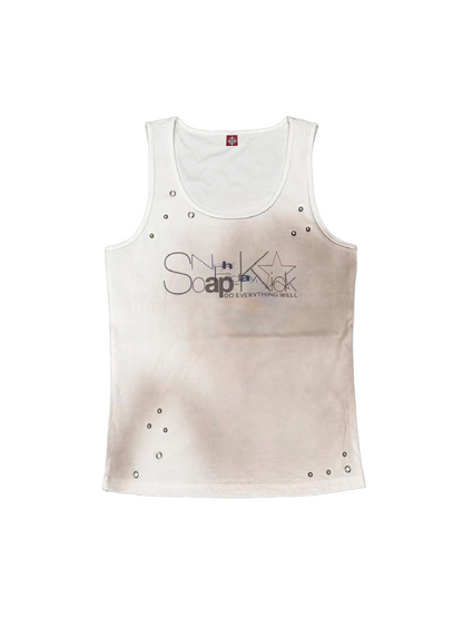 Distressed Irregular Rivet U-Vest【s0000018267】