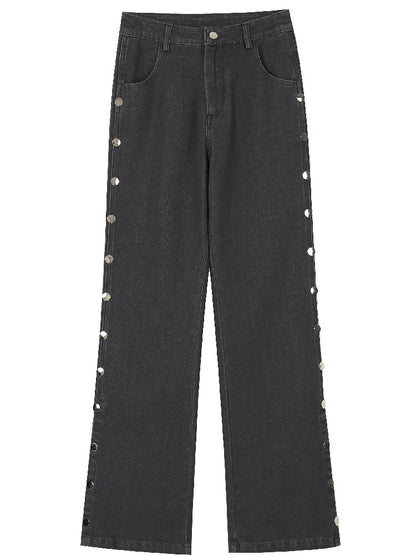 Metal Buckle Denim Bootcut Pants【s0000016652】