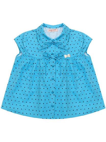 Doll Collar Bow Polka Dot Shirt【s0000016851】