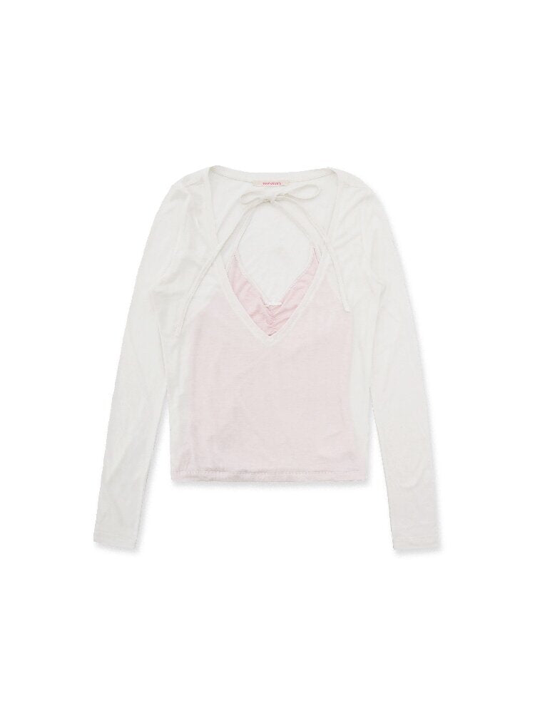 Lightweight Fake Two Piece Top【s0000016121】