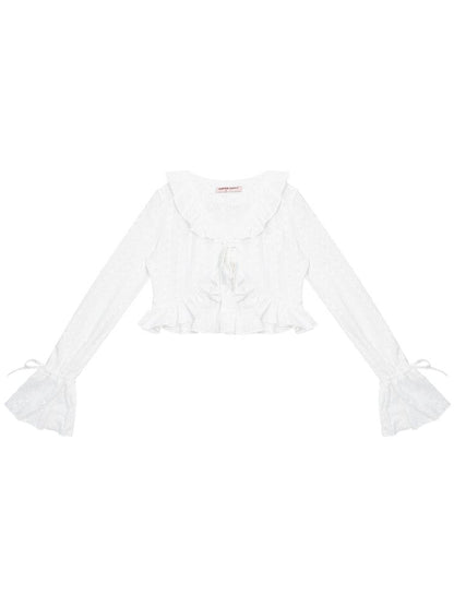 Lace Hollow Tie Knit Cardigan【s0000012228】