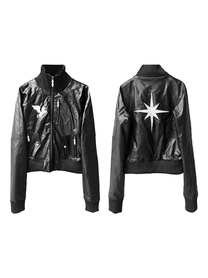 Dark Wind Star Patchwork Zip Jacket【s0000018205】
