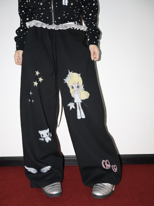 Illustration Print Sweatpants【s0000018663】