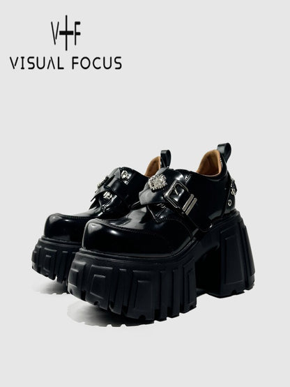 Punk Patent Leather Muffin Shoes【s0000015713】