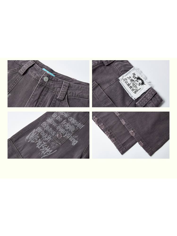 Letters do old loose work pants【s0000012430】