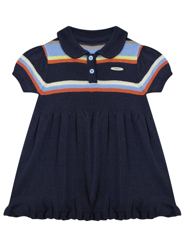 Doll Collar Knitted Slim T-Shirt【s0000016609】