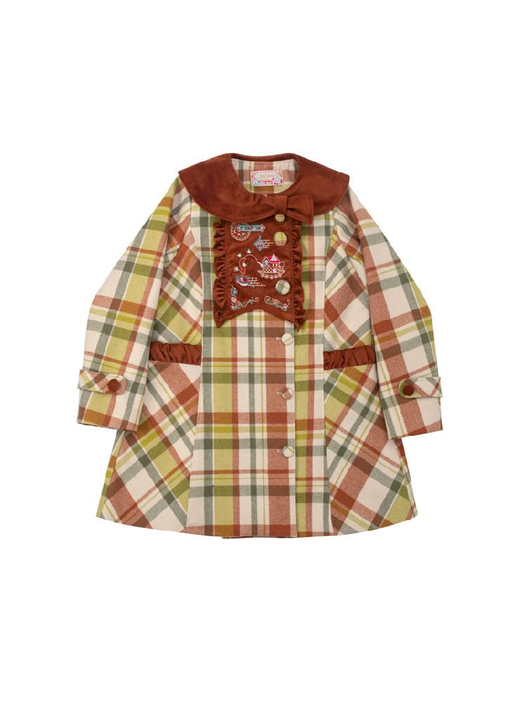 Tweed Lapel Skinny Mid-Length Coat【s0000011182】