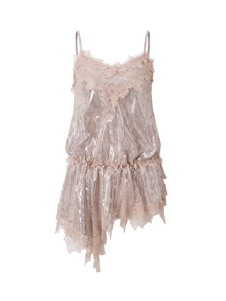 Dreamy Pure Desire Lace Star Dress【s0000017233】