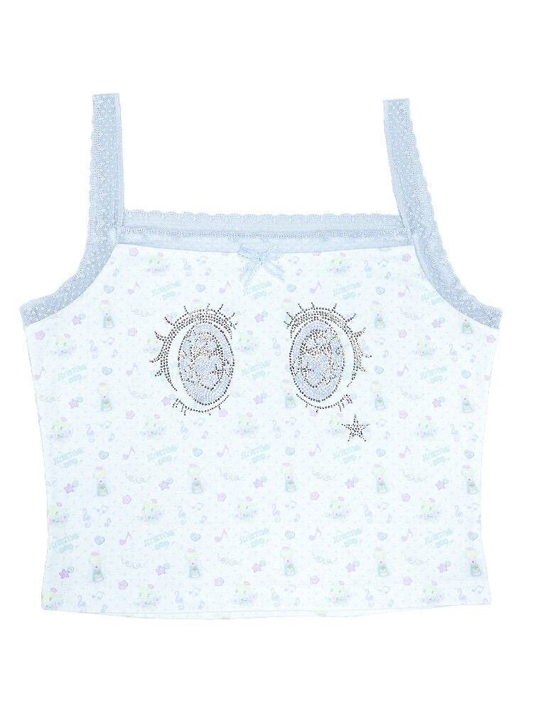 Playful Cartoon Eye Lace Camisole【s0000017475】