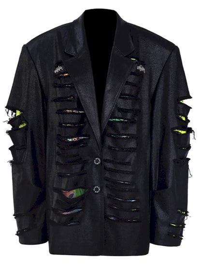 Oversized Silhouette Leather Blazer【s0000014003】