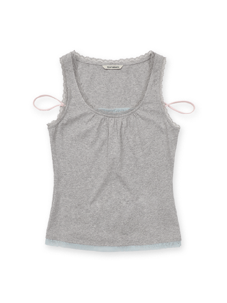 Lace Two-Piece Pleated Tank Top【s0000017408】