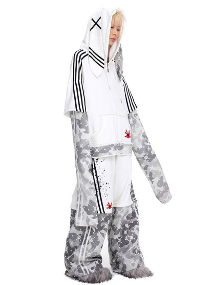 Faux Two-Piece Skull Print Sweatpants【s0000014420】