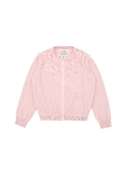 Cashmere Beaded Floral Cardigan【s0000016111】