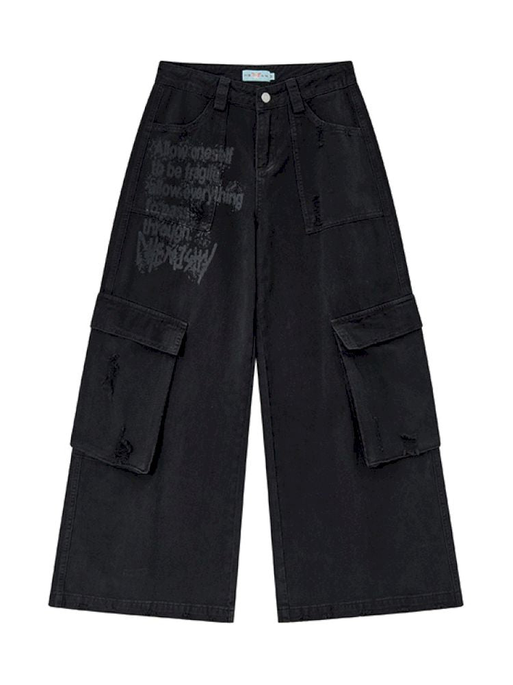 Letters do old loose work pants【s0000012430】