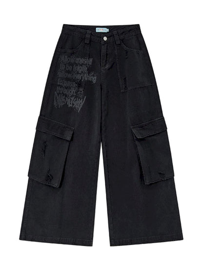 Letters do old loose work pants【s0000012430】