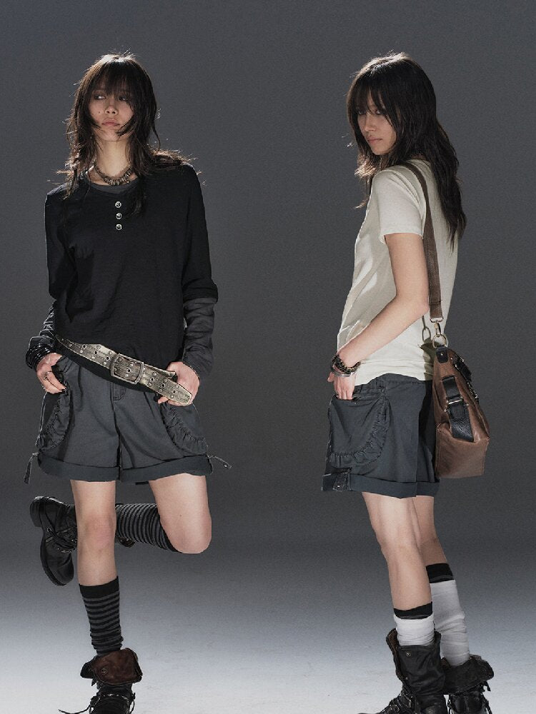 Washed Street Multi Pocket Shorts【s0000016229】