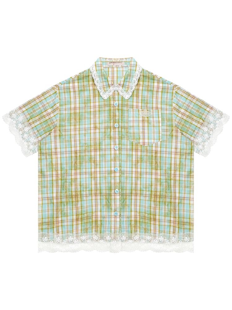 Plaid Short Sleeve Shirt【s0000012257】