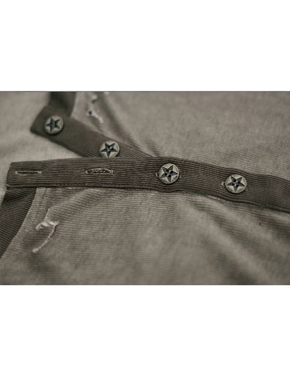 Henley Collar Knit T-Shirt【s0000011850】