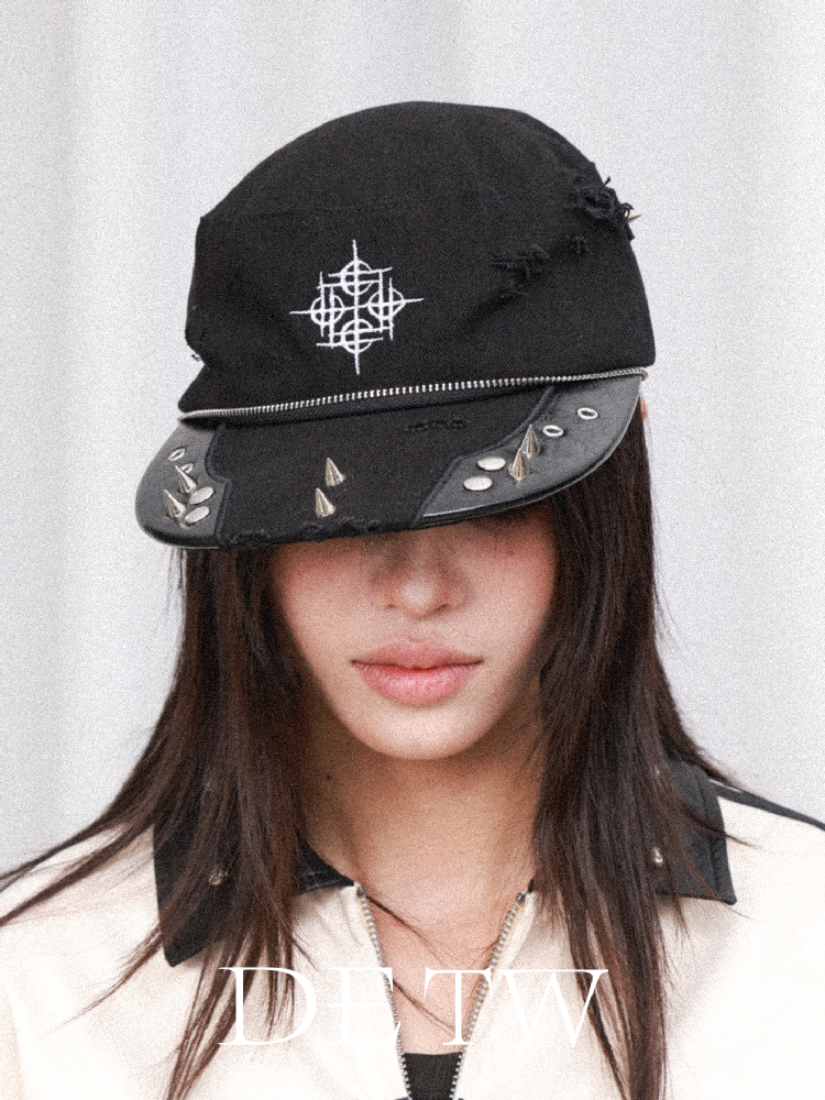 Embroidered Metal Rivet Flat Baseball Cap【s0000019115】