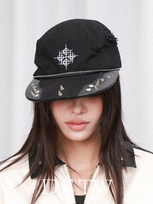 Embroidered Metal Rivet Flat Baseball Cap【s0000019115】