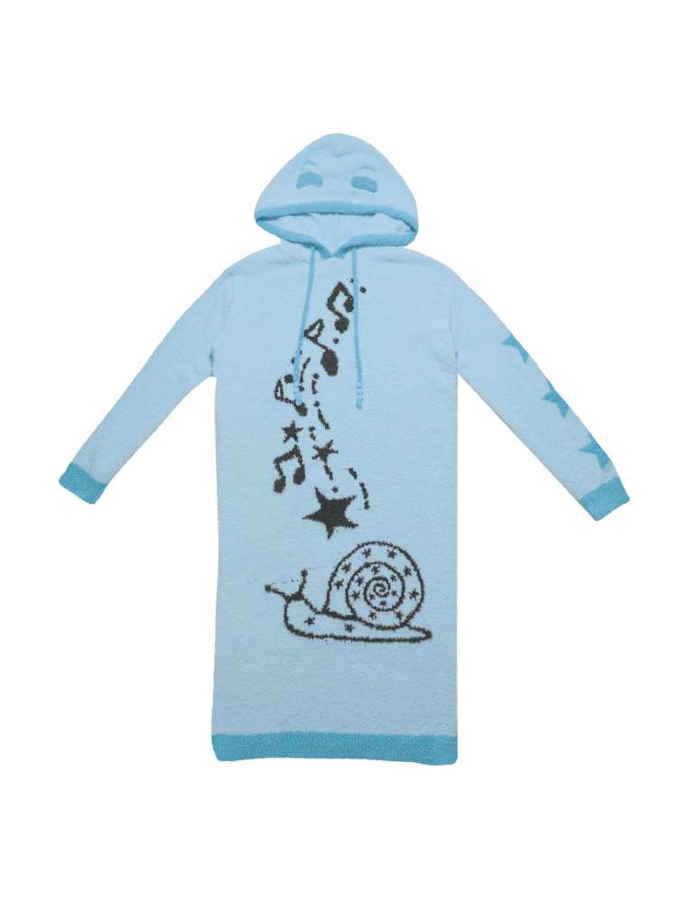 Antique Ghost Horse Hooded Knit Dress【s0000014688】