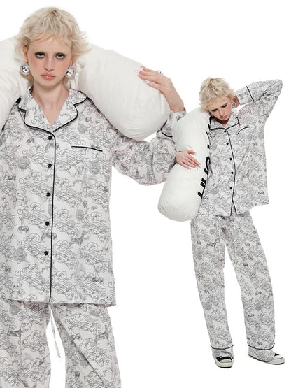 Printed Cotton Homewear Set [S0000010218]