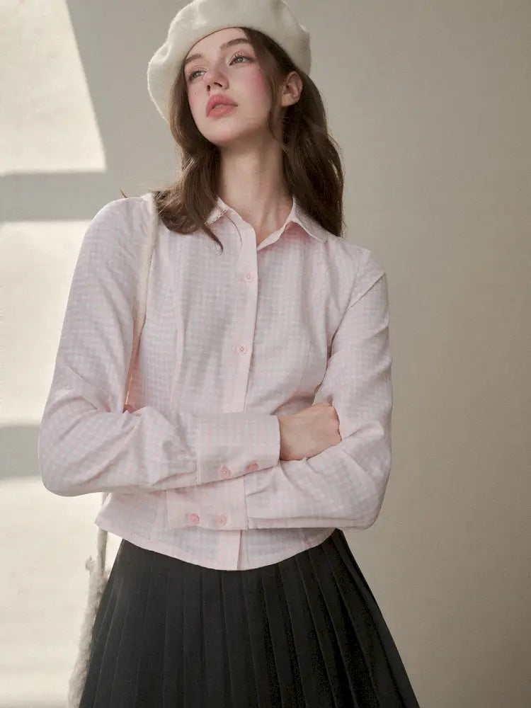 Cotton Cream Two-Tone Shirt【s0000014329】