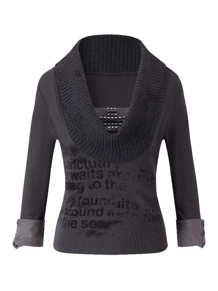 Graffiti Diamond Knitted Shirt【s0000016219】