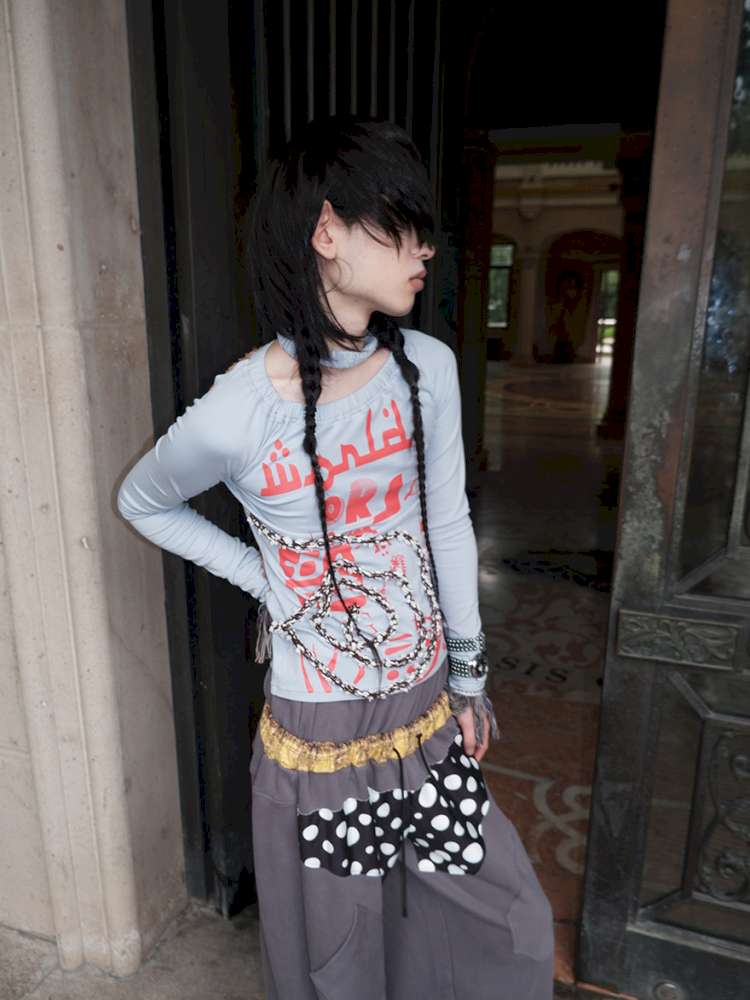 Asymmetrical Long Sleeve Top【s0000015147】