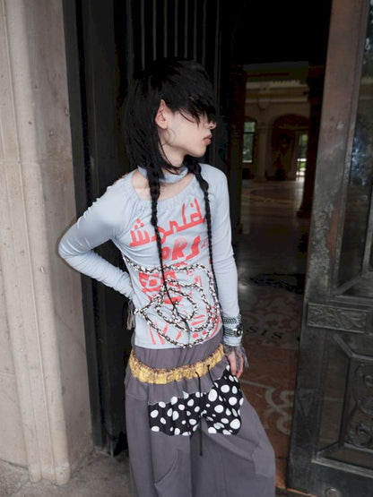 Asymmetrical Long Sleeve Top【s0000015147】