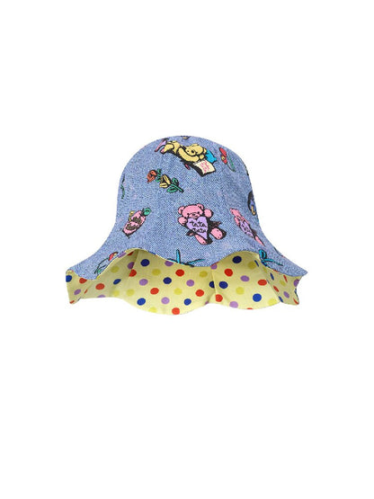 Bear Print Polka Dot Petal Hat【s0000016707】