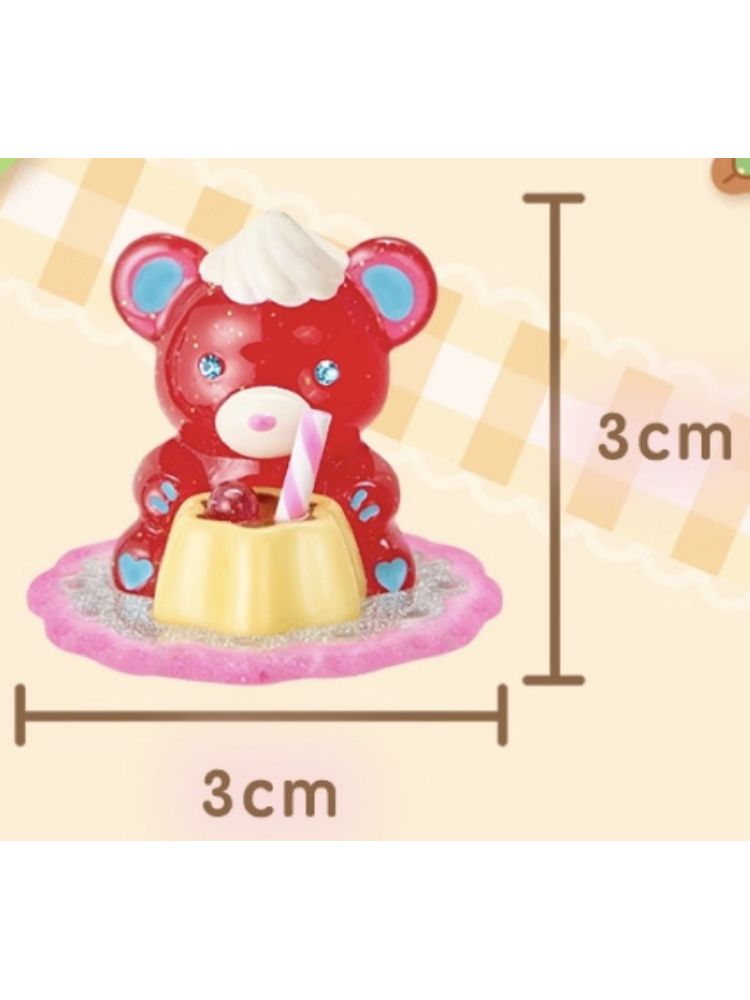 Pudding Bear Resin Colorful Earrings【s0000013353】
