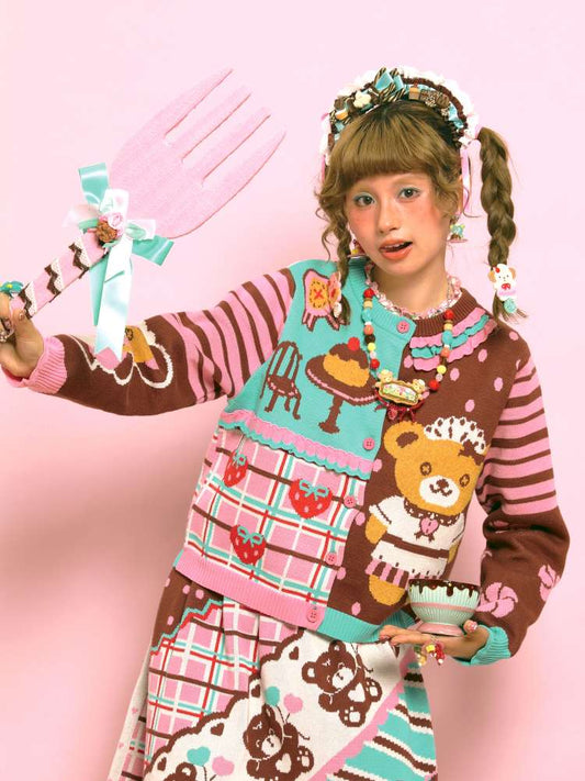 Vintage-Style Knit Cardigan【s0000014517】