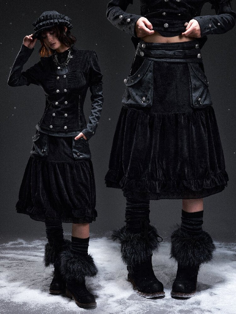 Vintage Light Corduroy A-Line Skirt【s0000019292】