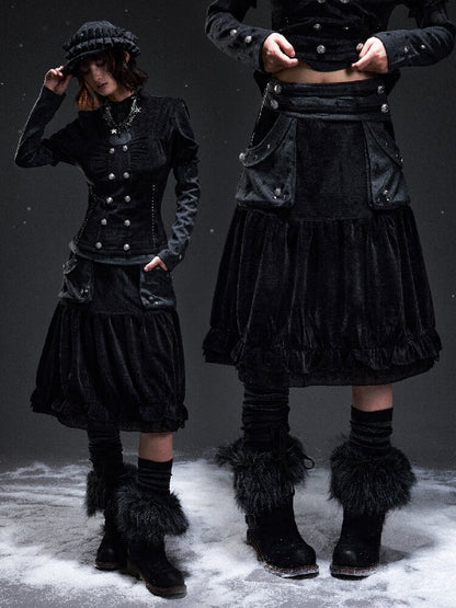 Vintage Light Corduroy A-Line Skirt【s0000019292】