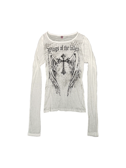 Indian Cotton Gothic Slogan Shirt【s0000018323】