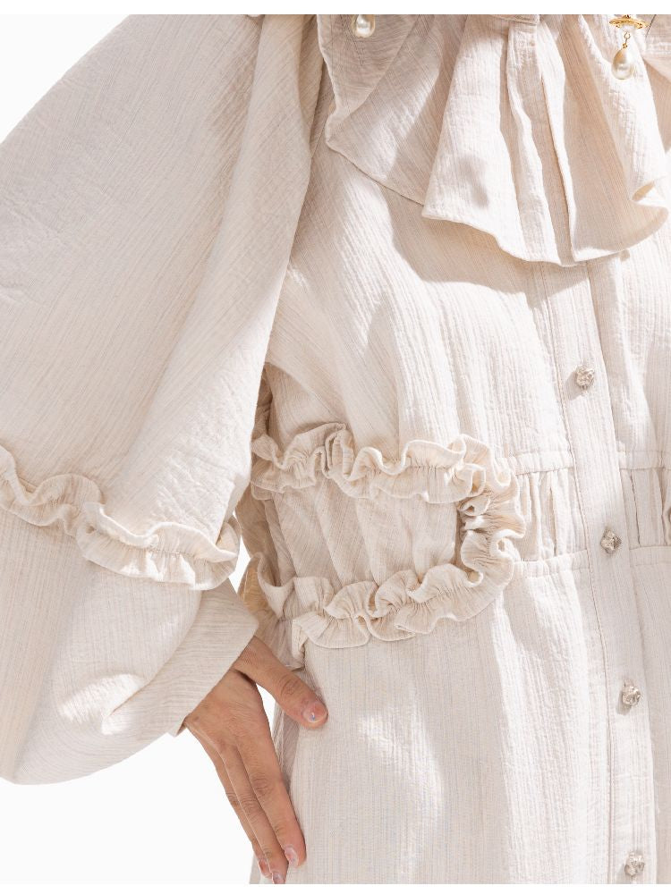 큰 소매 느슨한 밑단 드레스 [S0000011316]