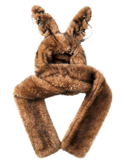 Long Hair Contrast Patch Hat Scarf【s0000014639】