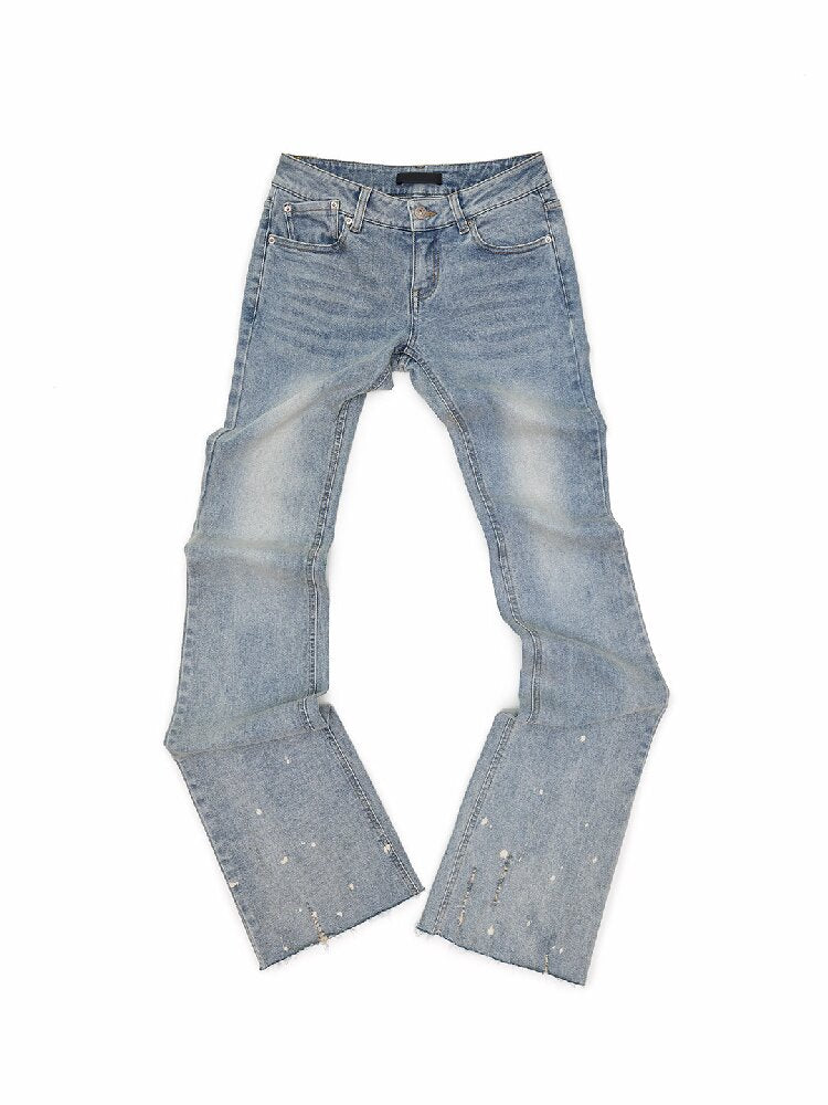 Brushed Embroidery Flared Jeans【s0000016924】