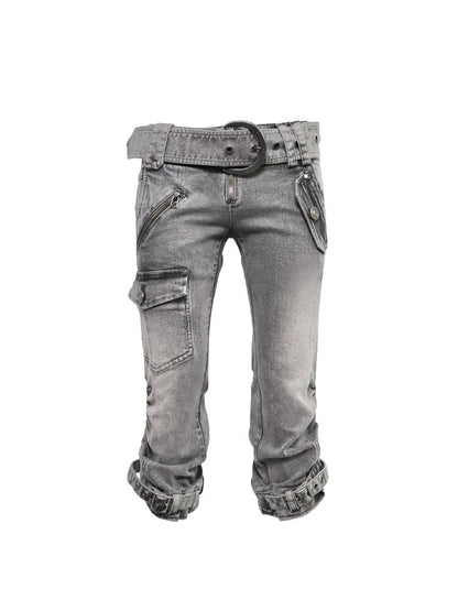 Polished White Pleated Denim Pant【s0000016056】